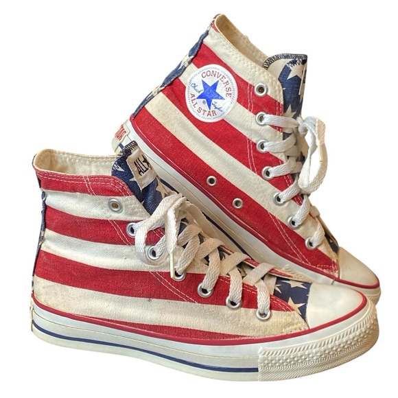 Converse Other - Converse Vintage USA Sneakers M5 W7 90s American Classic Patriotic Globetrotters